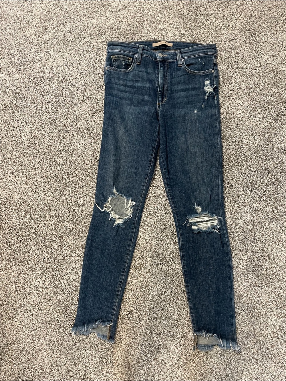 Joe's Jeans Dark Wash Distressed Skinny Jeans